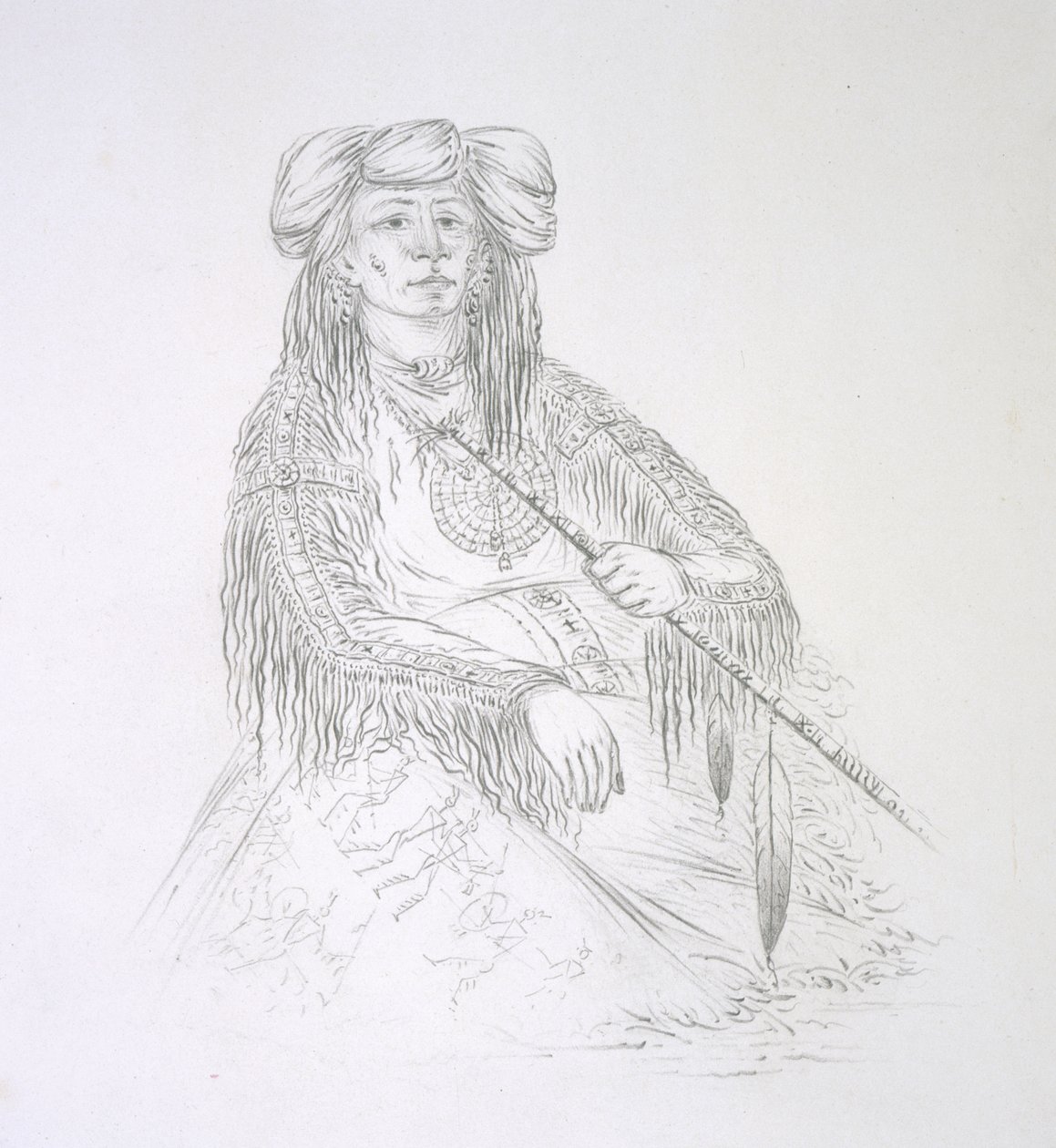 Ha-wan-je-tah (o único chifre) 1852 de George Catlin