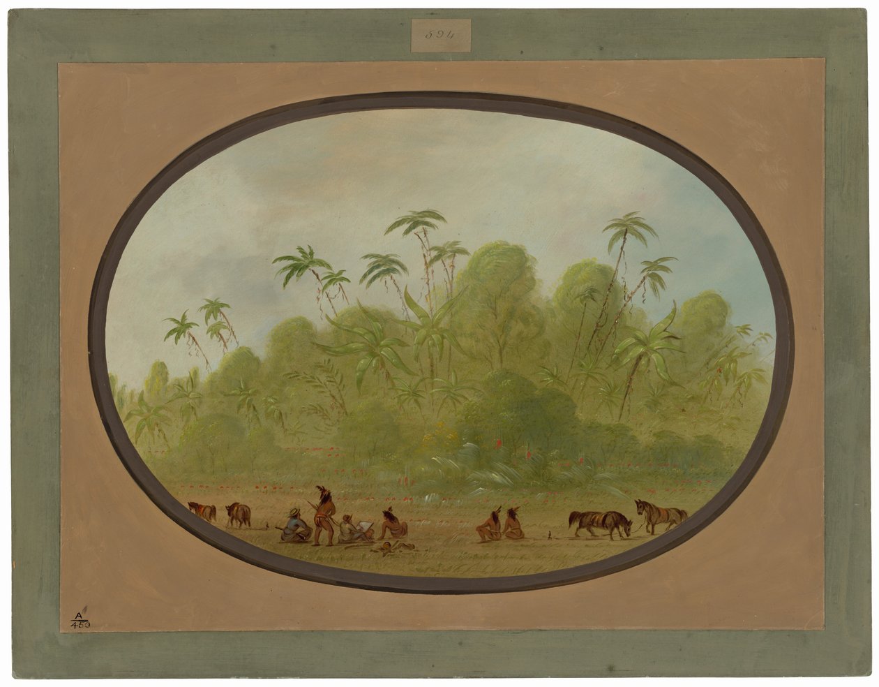 Paragem para fazer um esboço de George Catlin