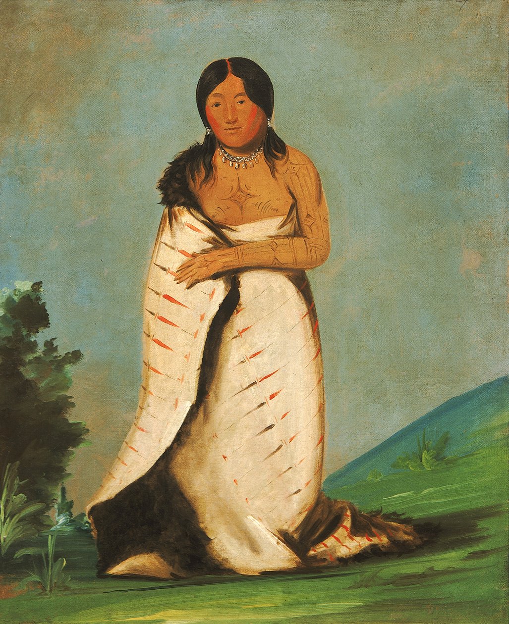Hee-láh-dee, Fonte Pura, Esposa da Fumaça, 1832. de George Catlin
