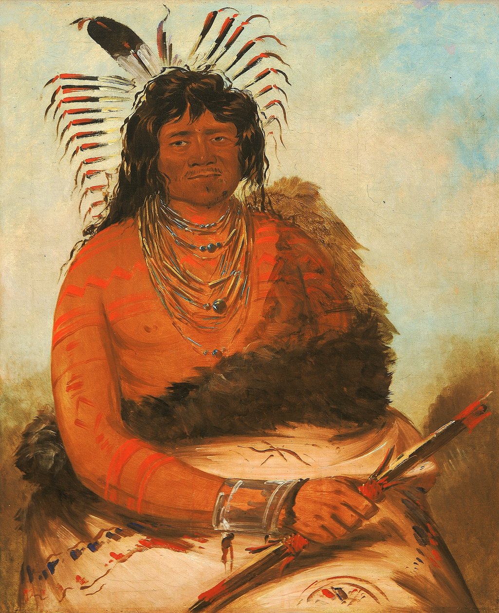Háh-nee, o castor, um guerreiro de George Catlin