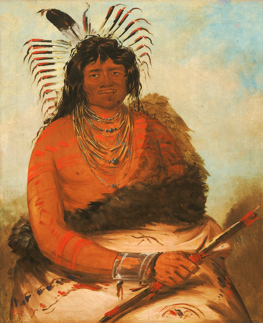 Háh-nee, The Beaver, a Warrior, 1834. de George Catlin