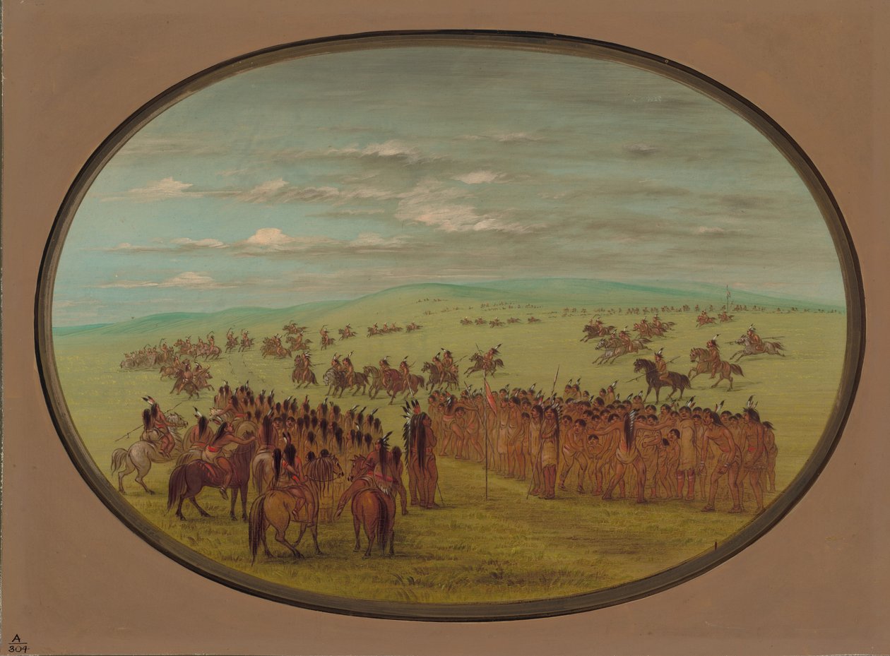 Corrida de Cavalos - Minatarrees, 18611869. de George Catlin