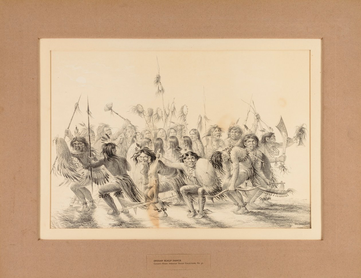Dança indiana do escalpe--no. 31 de George Catlin