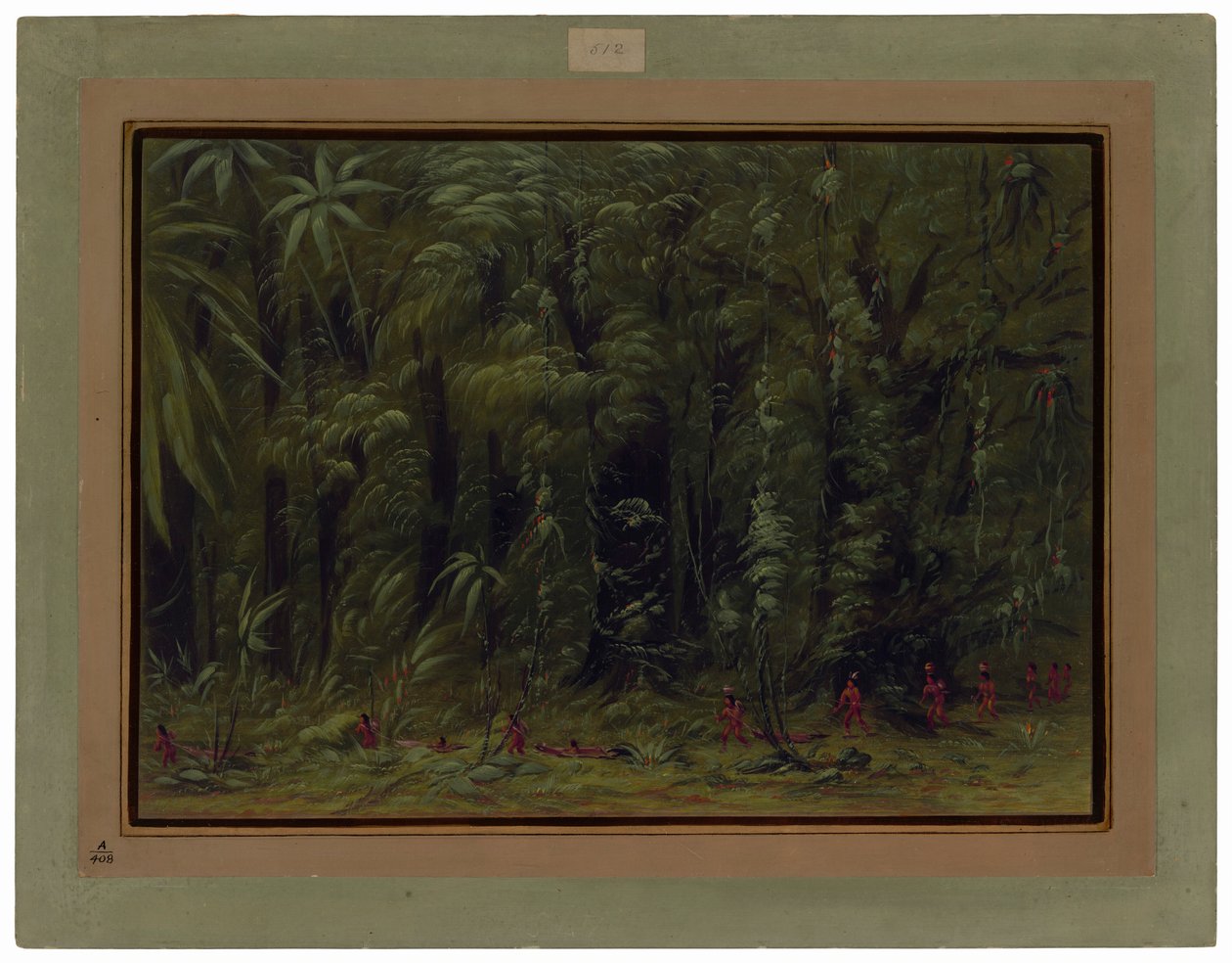 Interior de uma floresta amazônica - Zurumati de George Catlin
