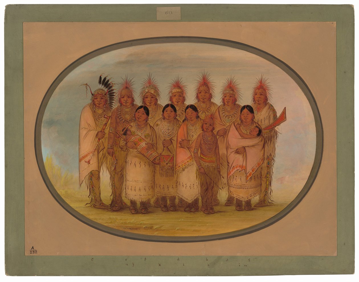 Índios de Iowa que visitaram Londres e Paris de George Catlin