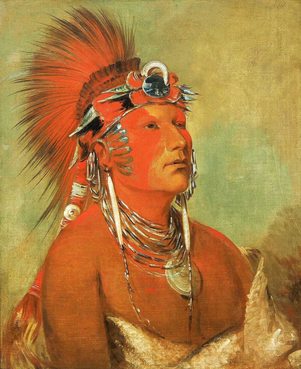 Jee-hé-o-hó-shah, não pode ser derrubado, um guerreiro de George Catlin