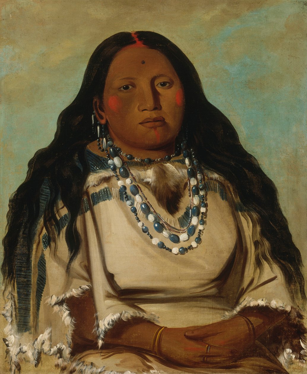 Kah-béck-a, A Gémea, Mulher de Mão Sangrenta de George Catlin