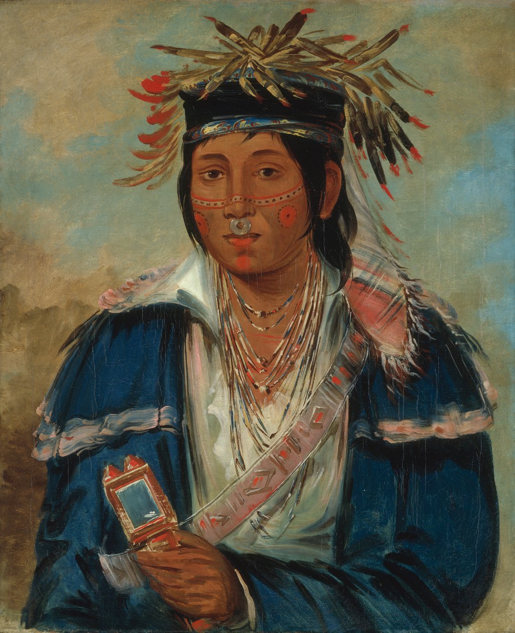 Kee-mo-rá-nia, No English, a Dandy, 1830. de George Catlin
