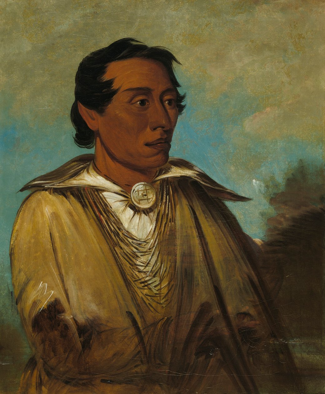 Kee-án-ne-kuk, o homem mais importante, chefe da tribo de George Catlin