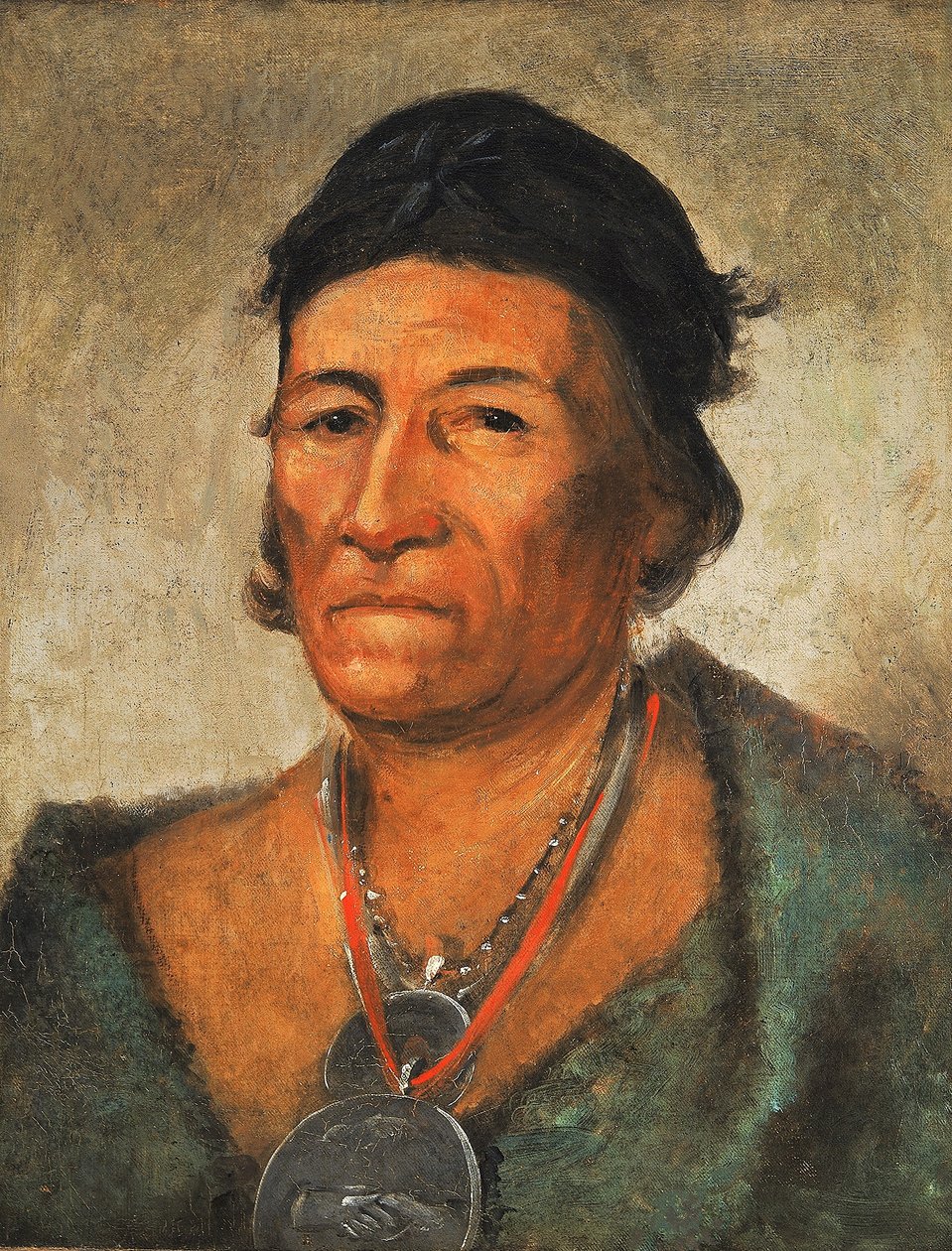 Ko-mán-i-kin, Onda Grande, um velho e ilustre chefe de George Catlin