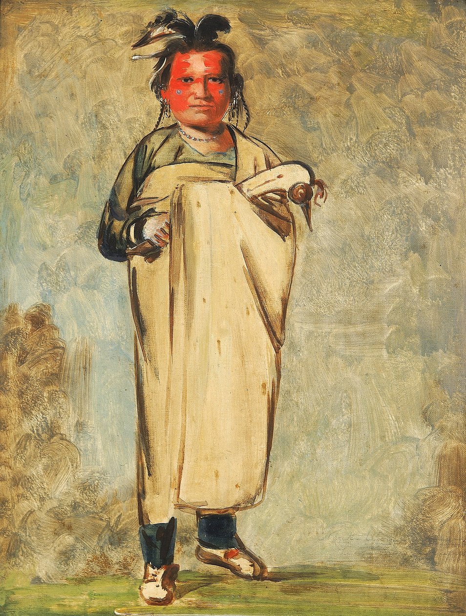 Káw-kaw-ne-chóo-a, a Brave de George Catlin