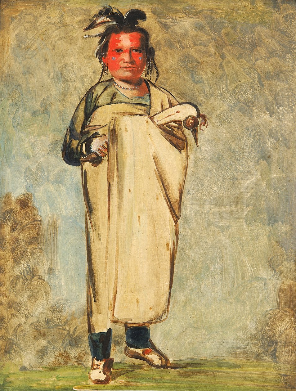 Káw-kaw-ne-chóo-a, por Brave, 1828. de George Catlin