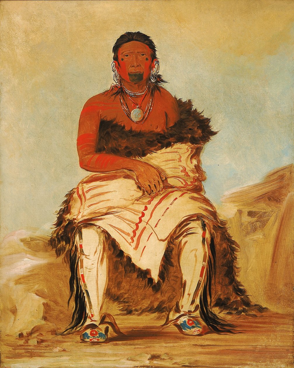 Lá-shah-le-stáw-hix, chefe dos homens, um Pawnee republicano de George Catlin