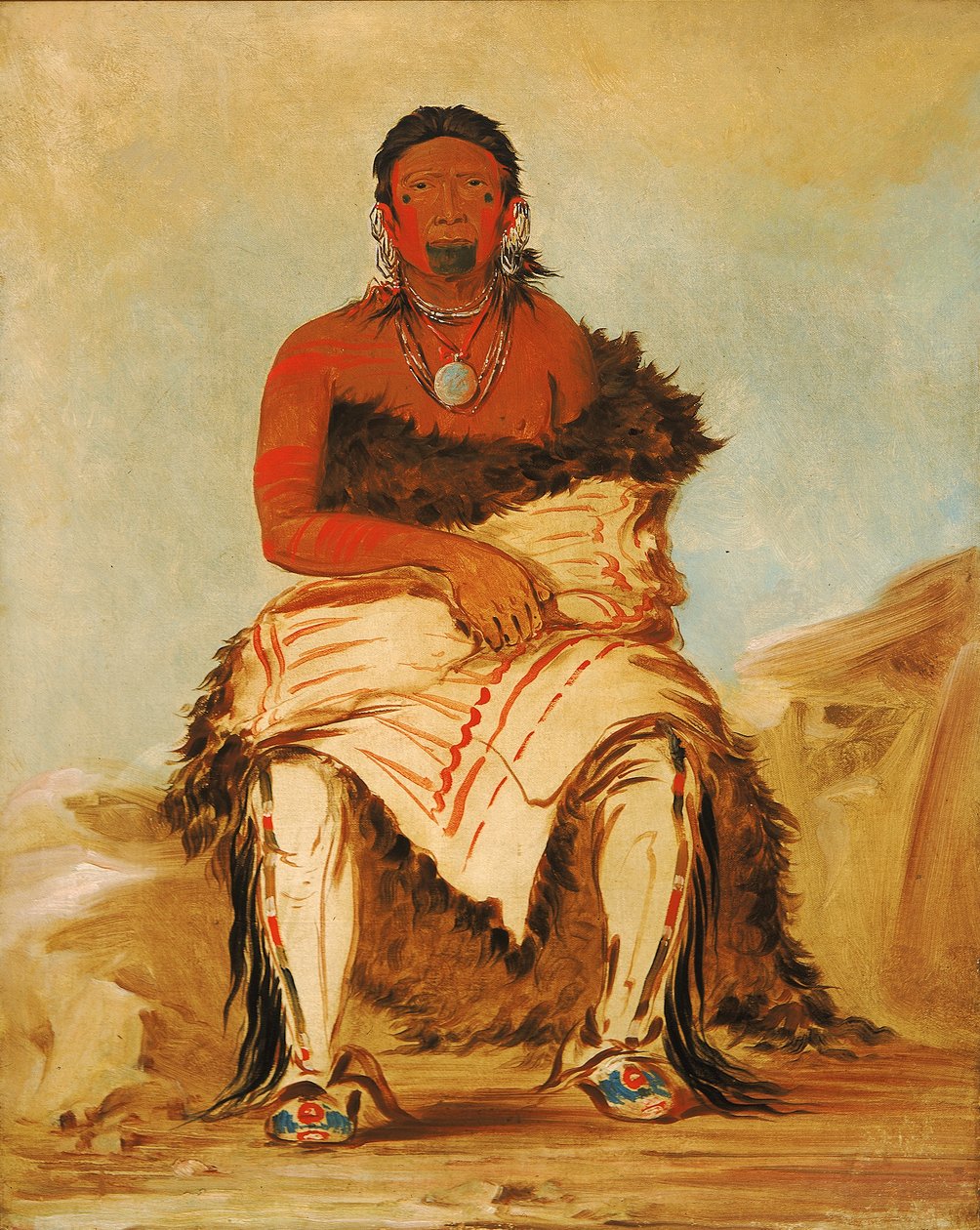 Lá-shah-le-stáw-hix, Man Chief, um republicano Pawnee, 1832. de George Catlin
