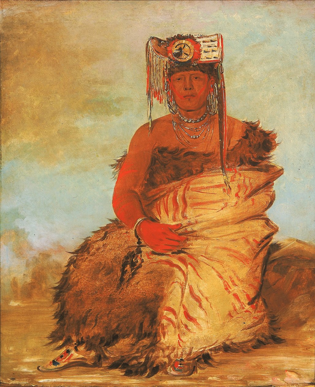 La-kée-too-wi-rá-sha, Pequeno Chefe, um guerreiro Pawnee de Tapage de George Catlin