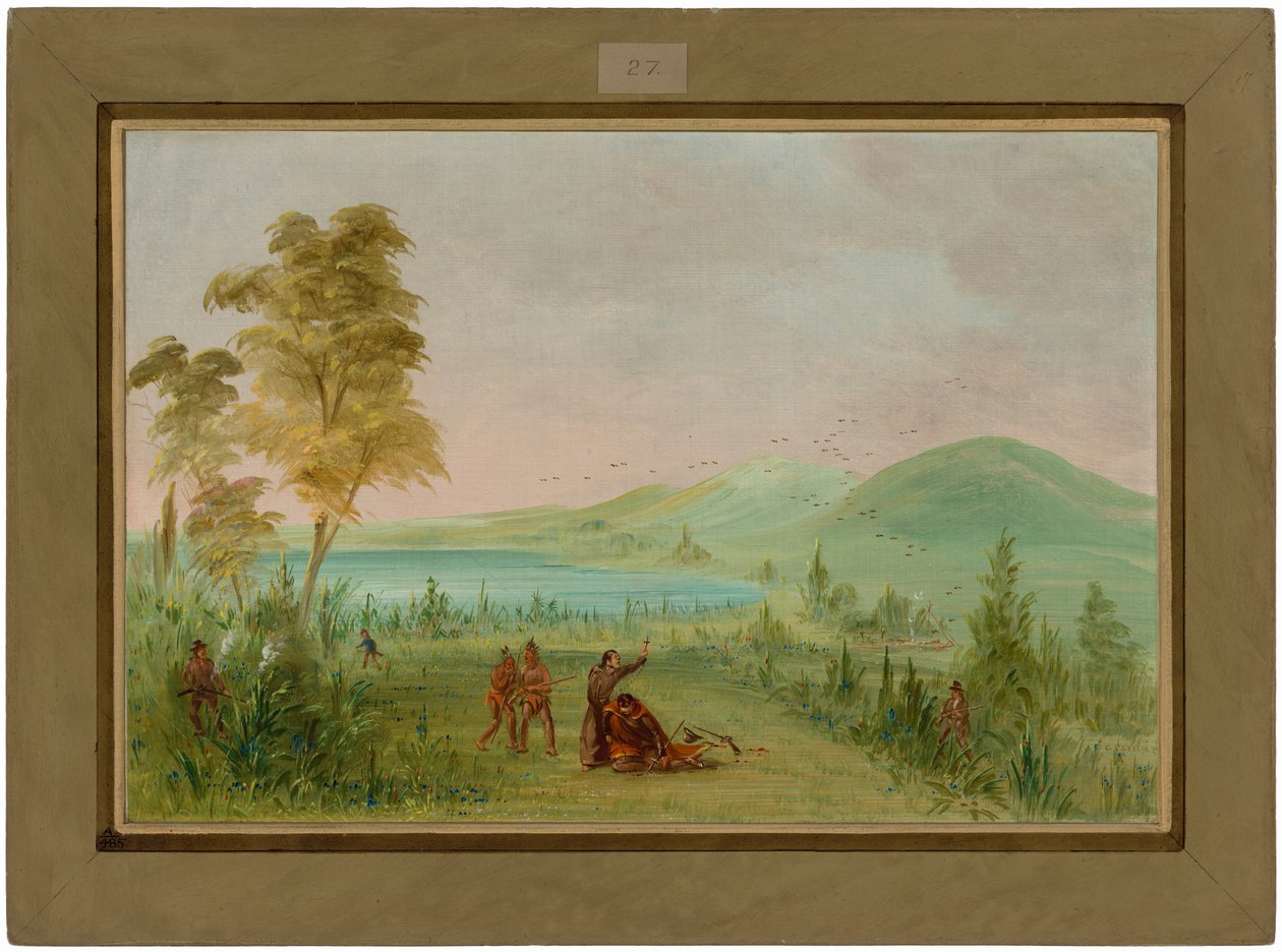 La Salle assassinado por Duhaut. 19 de maio de 1686 de George Catlin