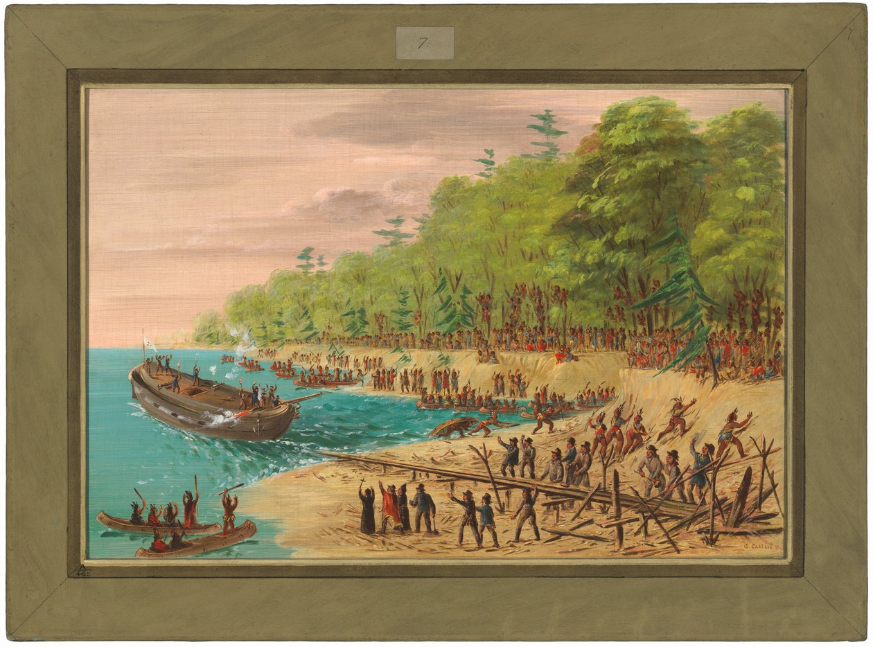 Lançamento à água do Griffin. Julho de 1679 de George Catlin