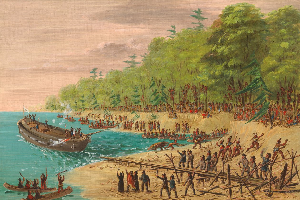Lançamento do Griffin. Julho de 1679, 18471848. de George Catlin