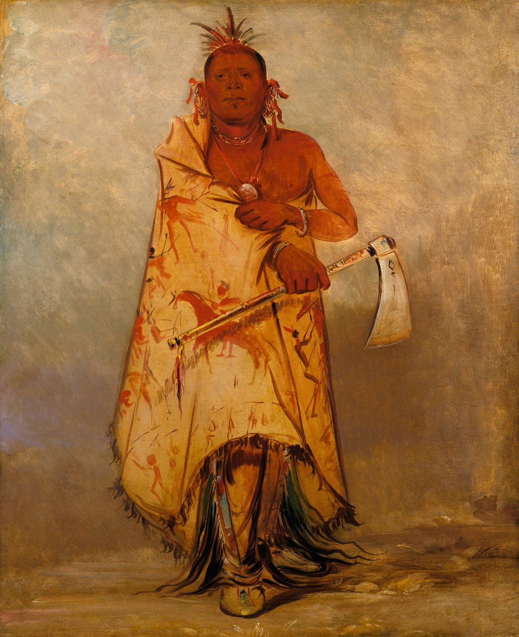 Le-sháw-loo-láh-le-hoo, Grande Alce, Chefe dos Pawnee Skidi (Lobo) de George Catlin