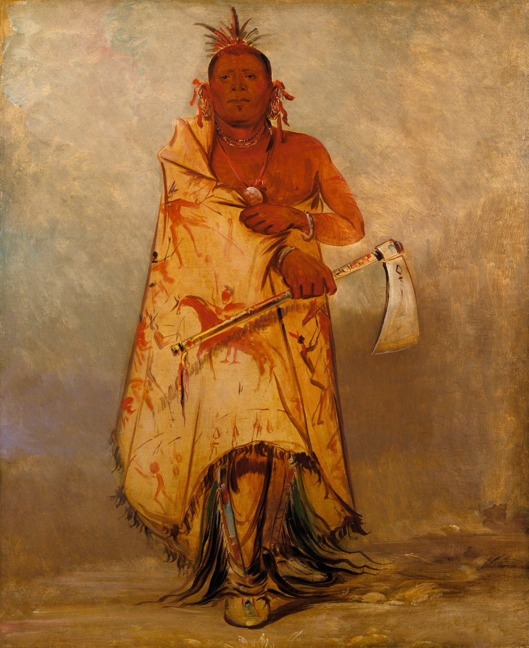 Le-sháw-loo-láh-le-hoo, Big Elk, Chefe do Skidi Wolf Pawnee, 1832. de George Catlin
