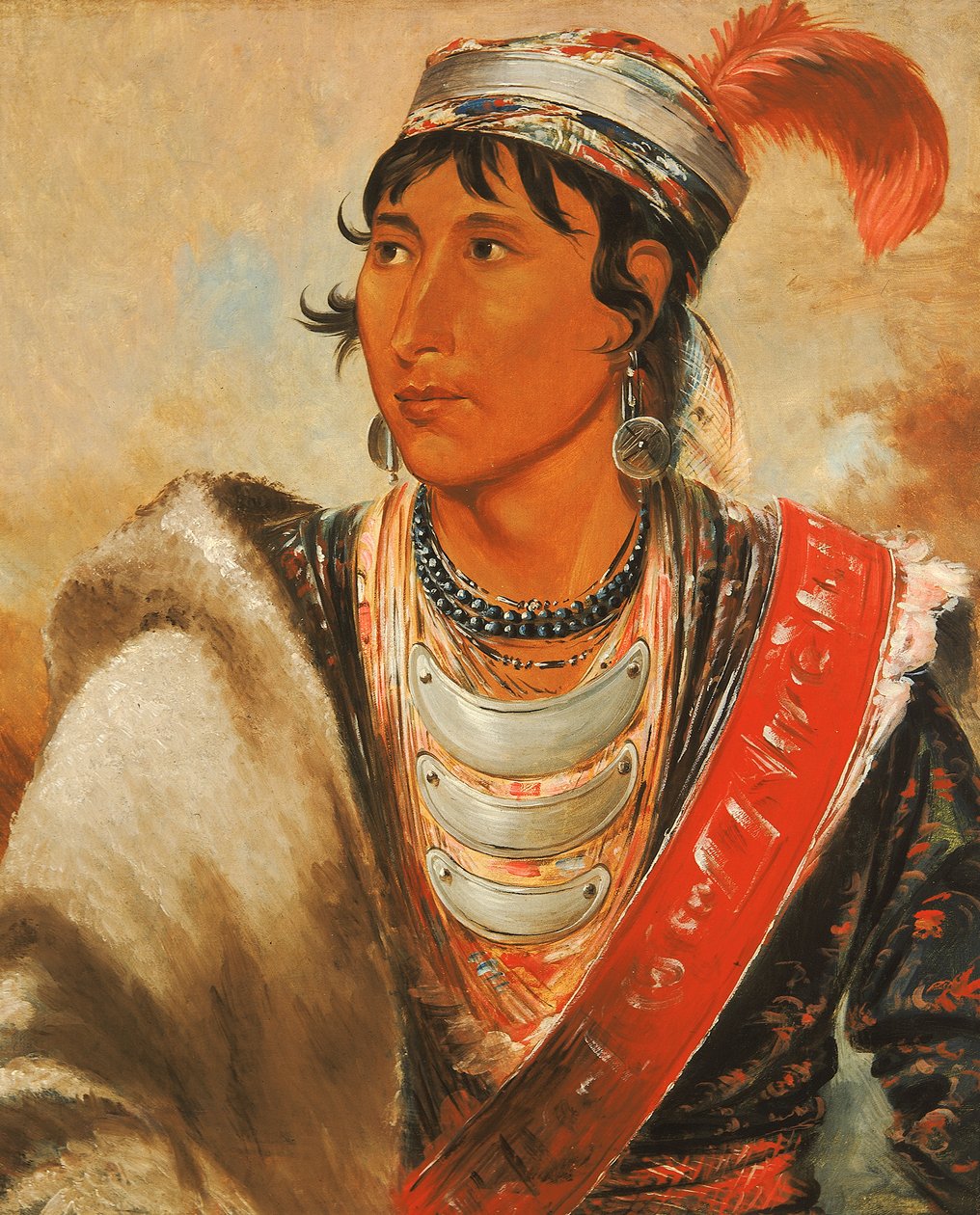 Láh-shee, O Licker, chamado Creek Billy, 1838. de George Catlin