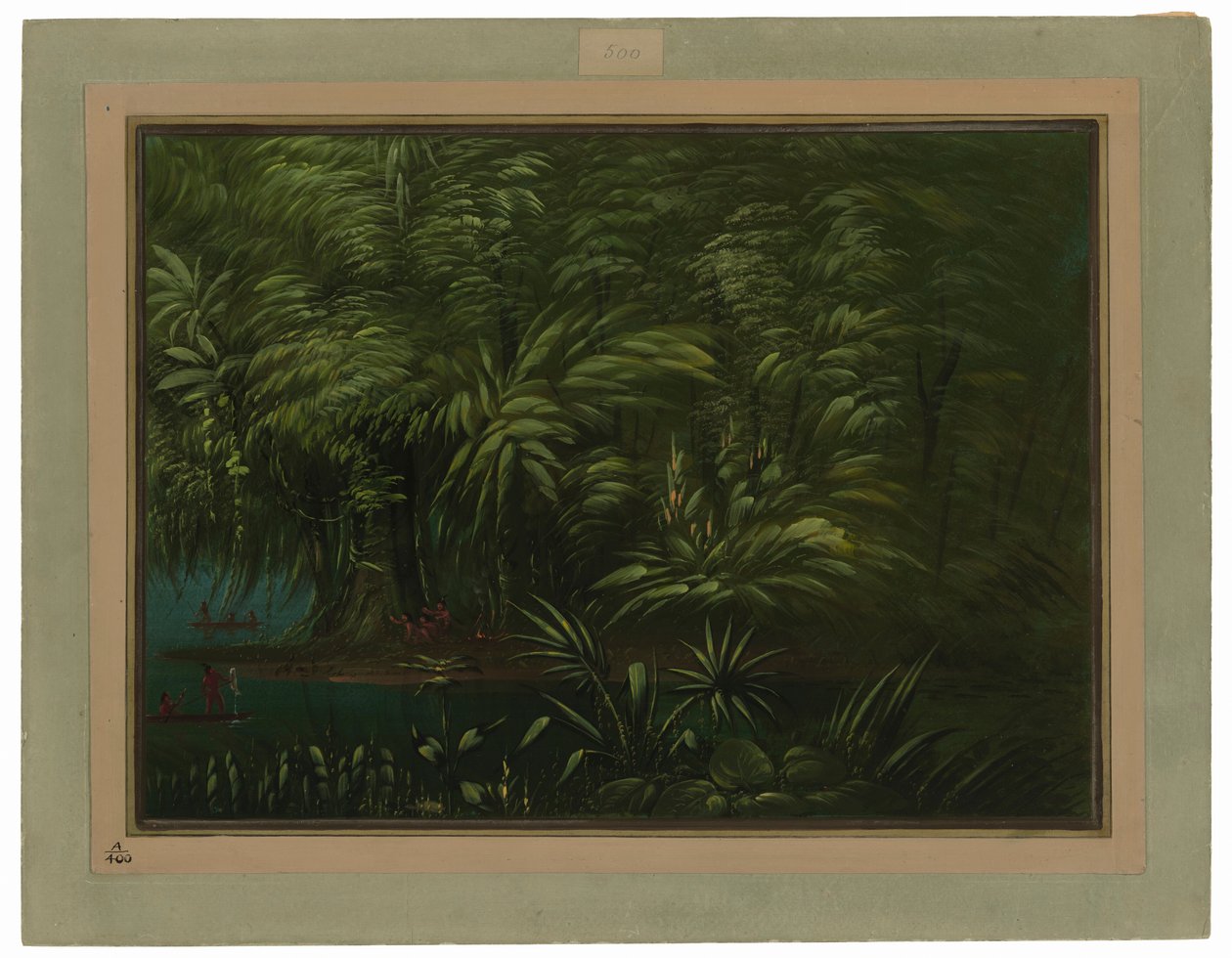 Floresta luxuriante na margem do Amazonas de George Catlin