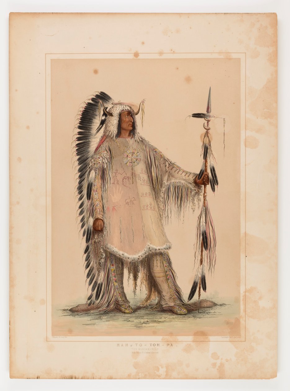 Mah-to-toh-pa, o chefe Mandan de George Catlin