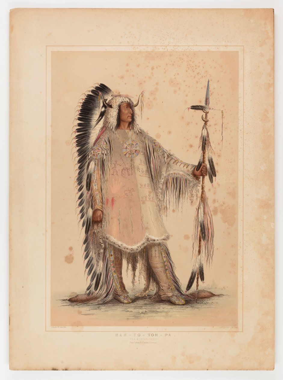 Mah-to-toh-pa, o chefe Mandan de George Catlin