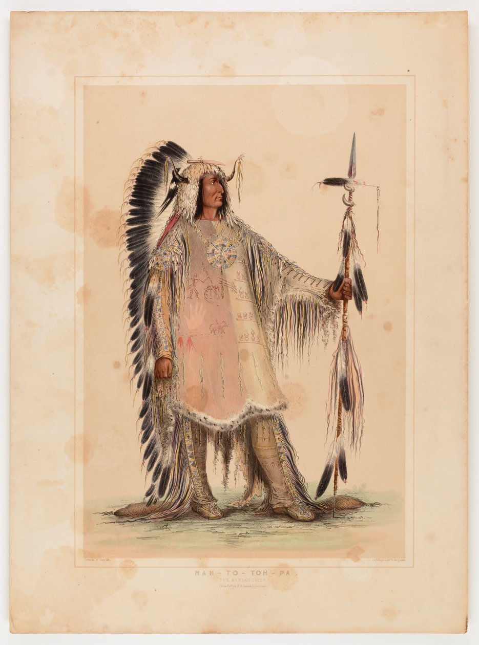 Mah-to-toh-pa, o chefe Mandan de George Catlin