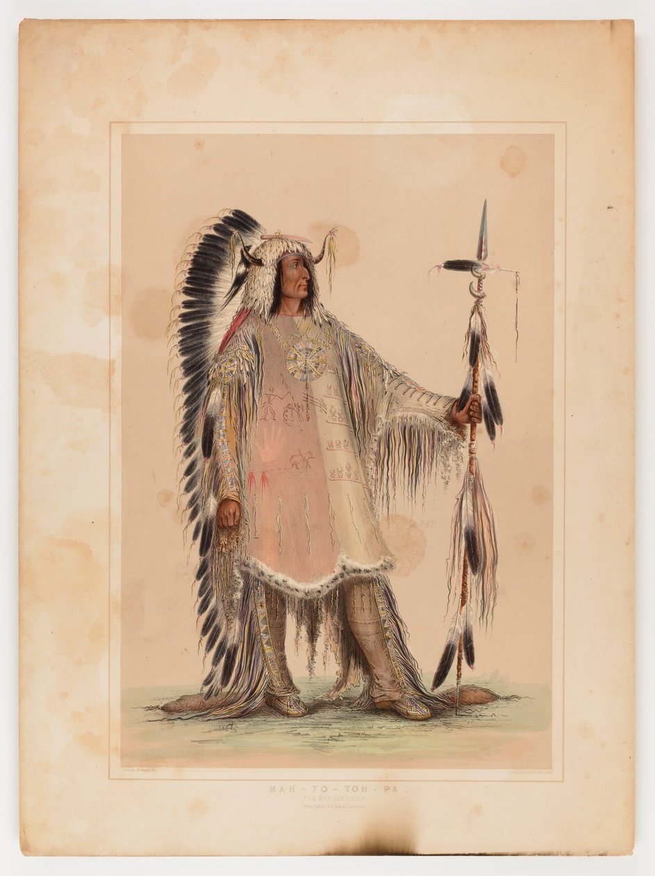 Mah-to-toh-pa, o chefe Mandan de George Catlin