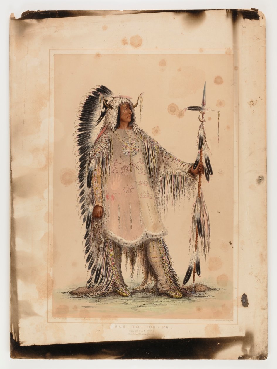 Mah-to-toh-pa, o chefe Mandan de George Catlin