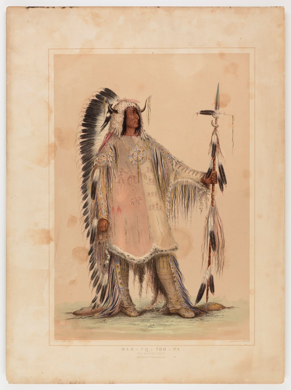 Mah-to-toh-pa, o chefe mandan de George Catlin