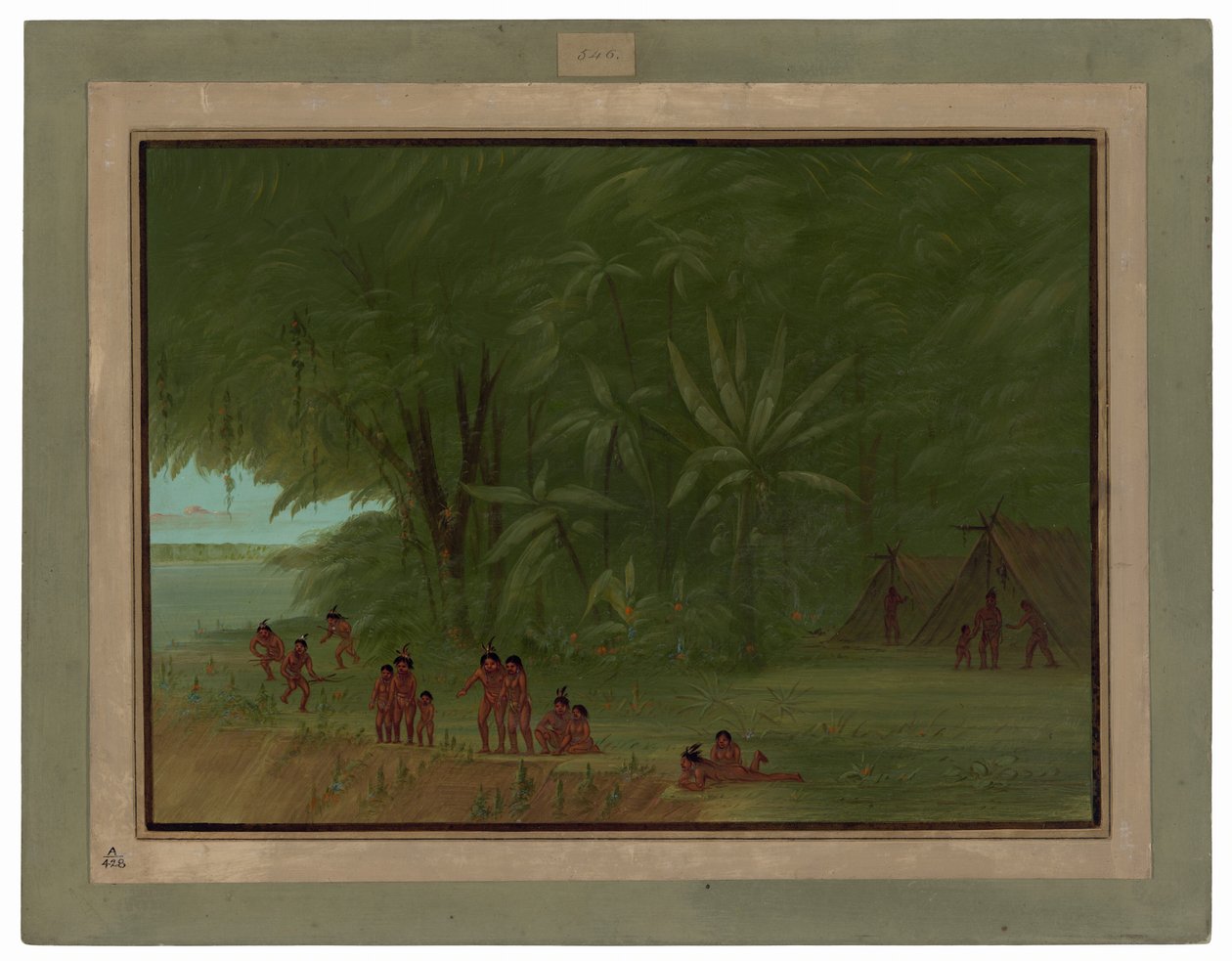 Acampamento dos Mauhees de George Catlin
