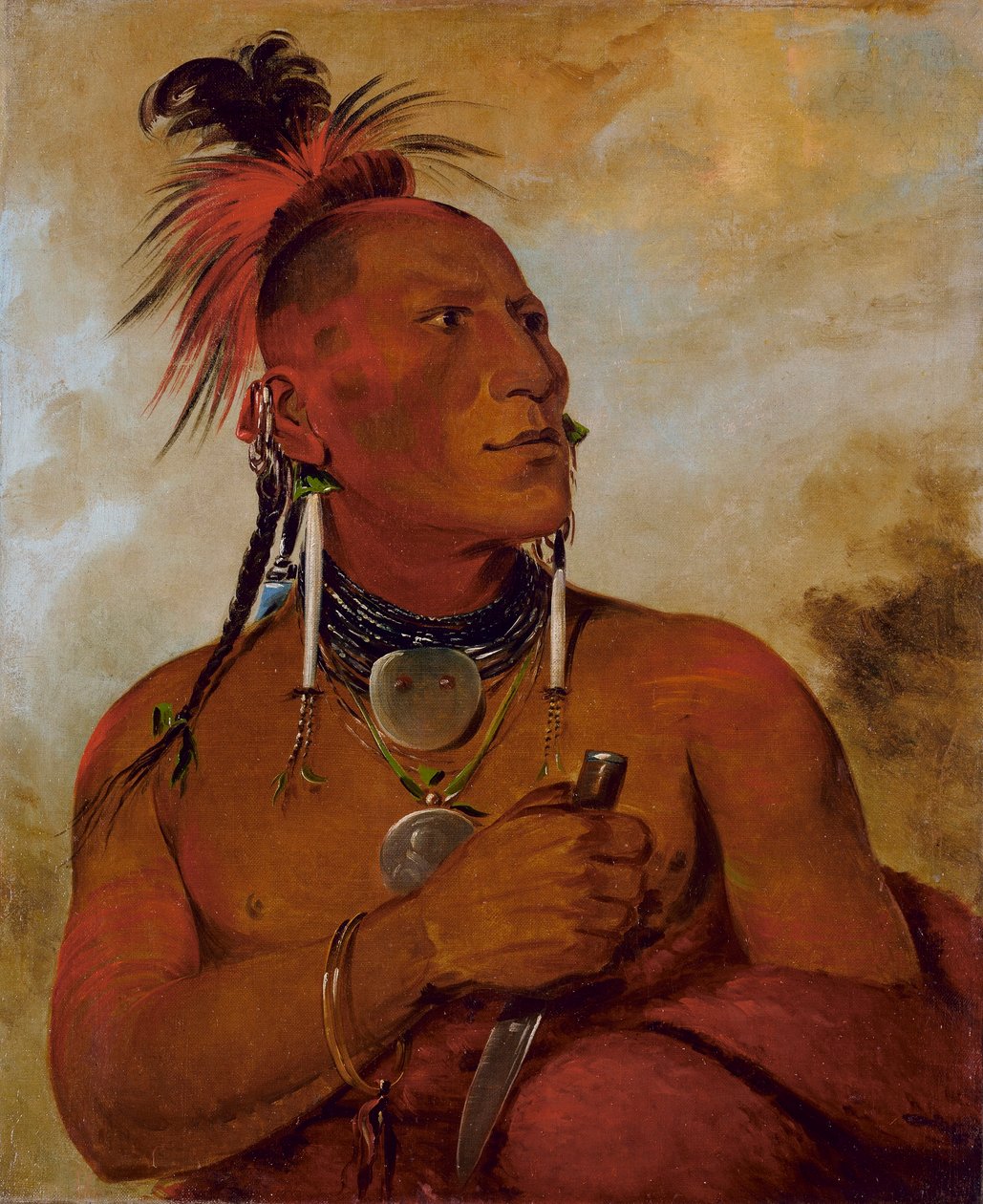 Meach-o-shín-gaw, Pequeno Urso Branco, um Bravo Distinto de George Catlin