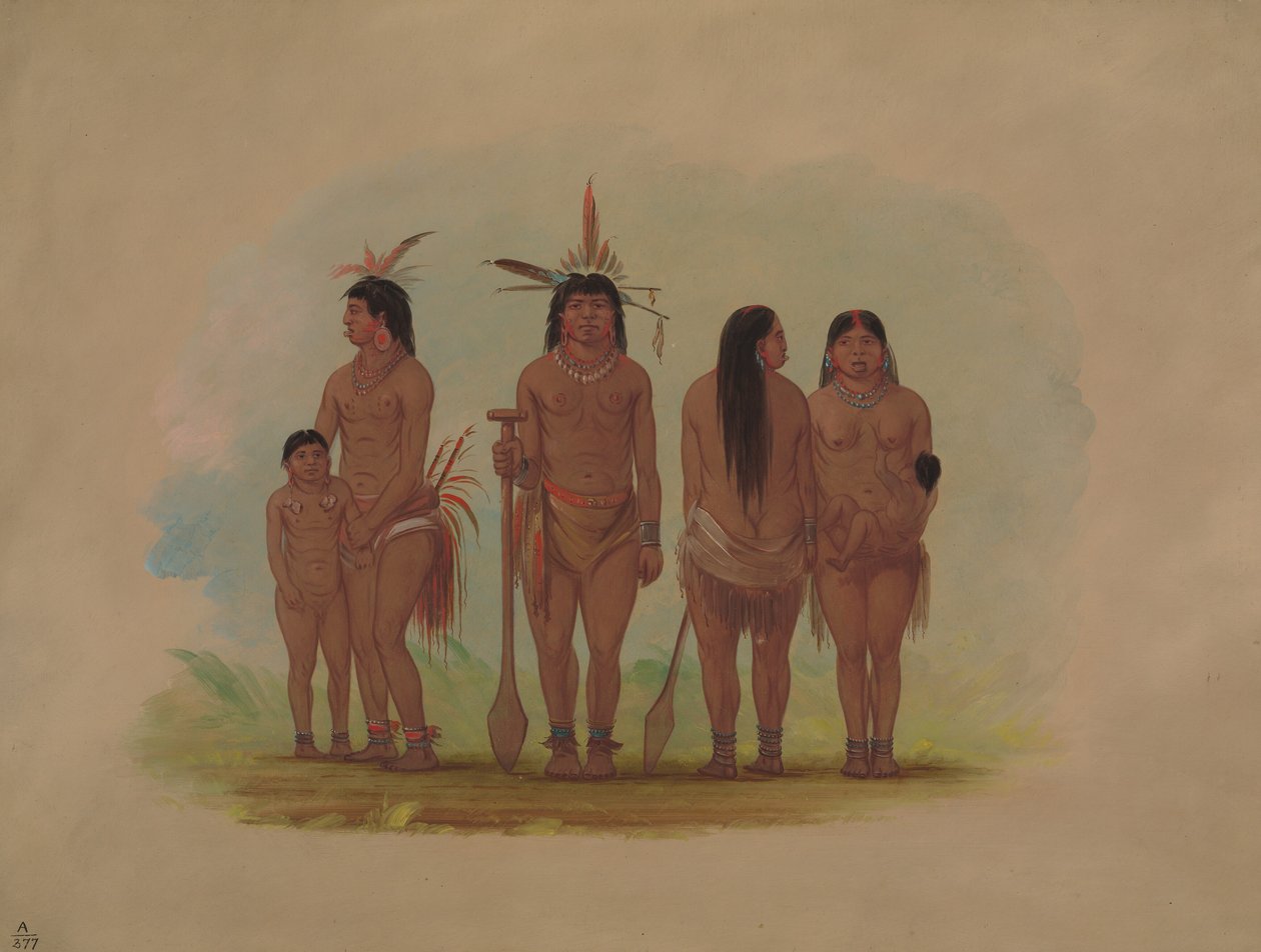 Membros da Tribo Payaguas, 18541869. de George Catlin