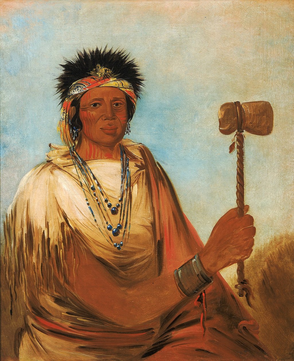 Men-són-se-ah, Mão esquerda, um guerreiro de George Catlin