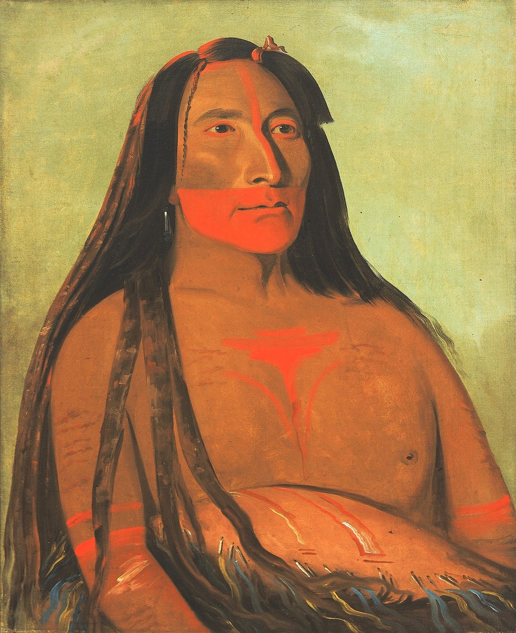 Máh-to-tóh-pa, Quatro Ursos, Segundo Chefe em Luto de George Catlin
