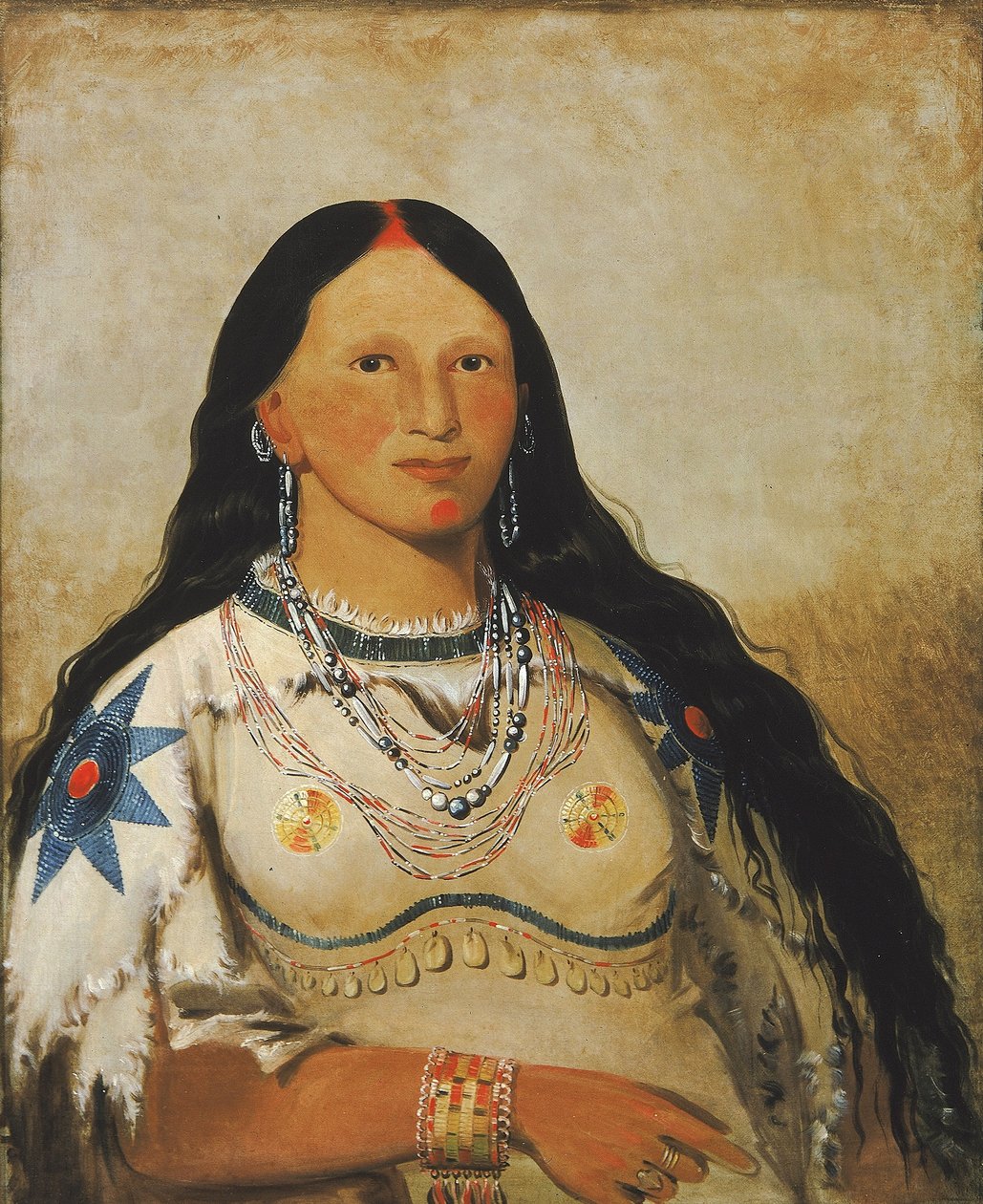 We-me-ee-sunk-te-ka, Mink, uma rapariga bonita de George Catlin