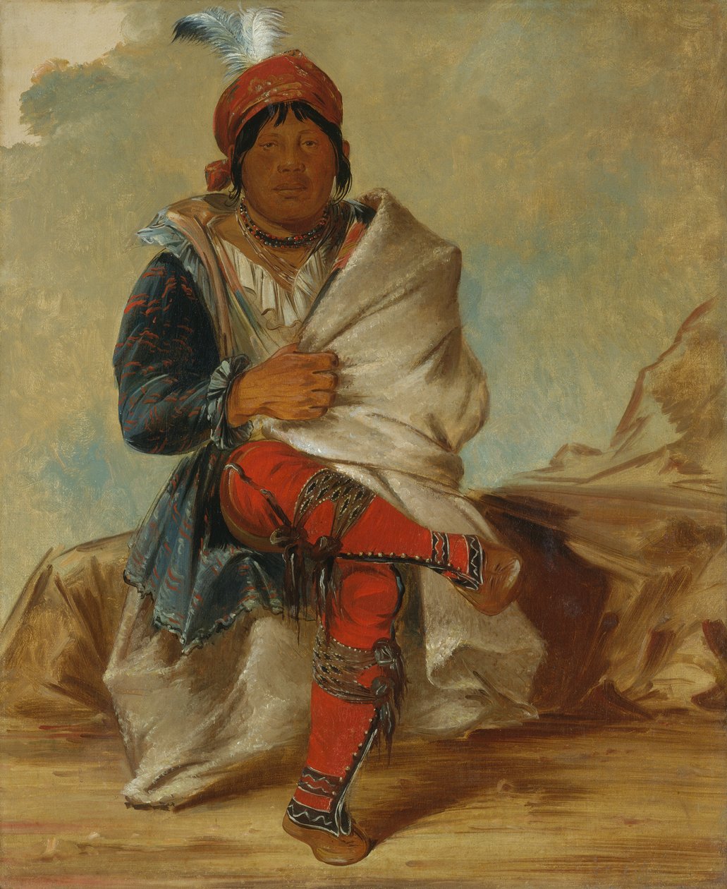 Mick-e-no-páh, Chefe da Tribo, 1838. de George Catlin