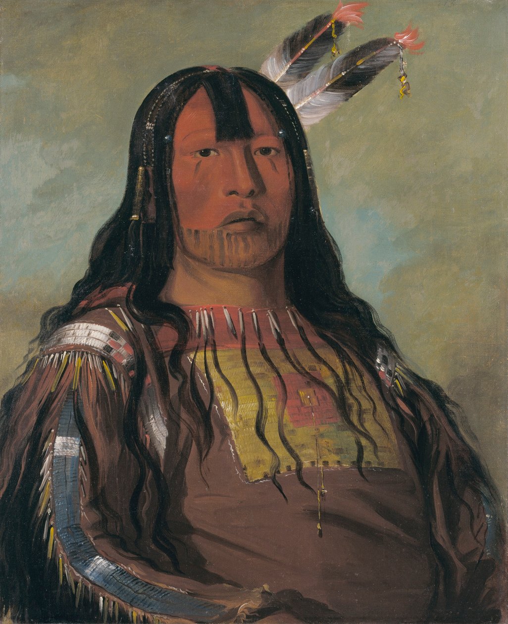 Mix-ke-móte-skin-na, Chifre de Ferro, o Guerreiro de George Catlin
