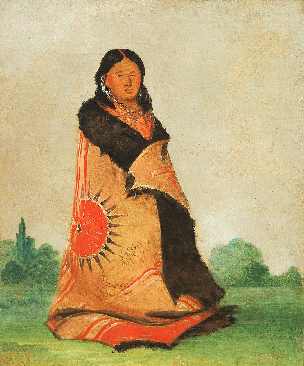 Mong-shóng-sha, Salgueiro Dobrador, Mulher do Grande Chefe de George Catlin