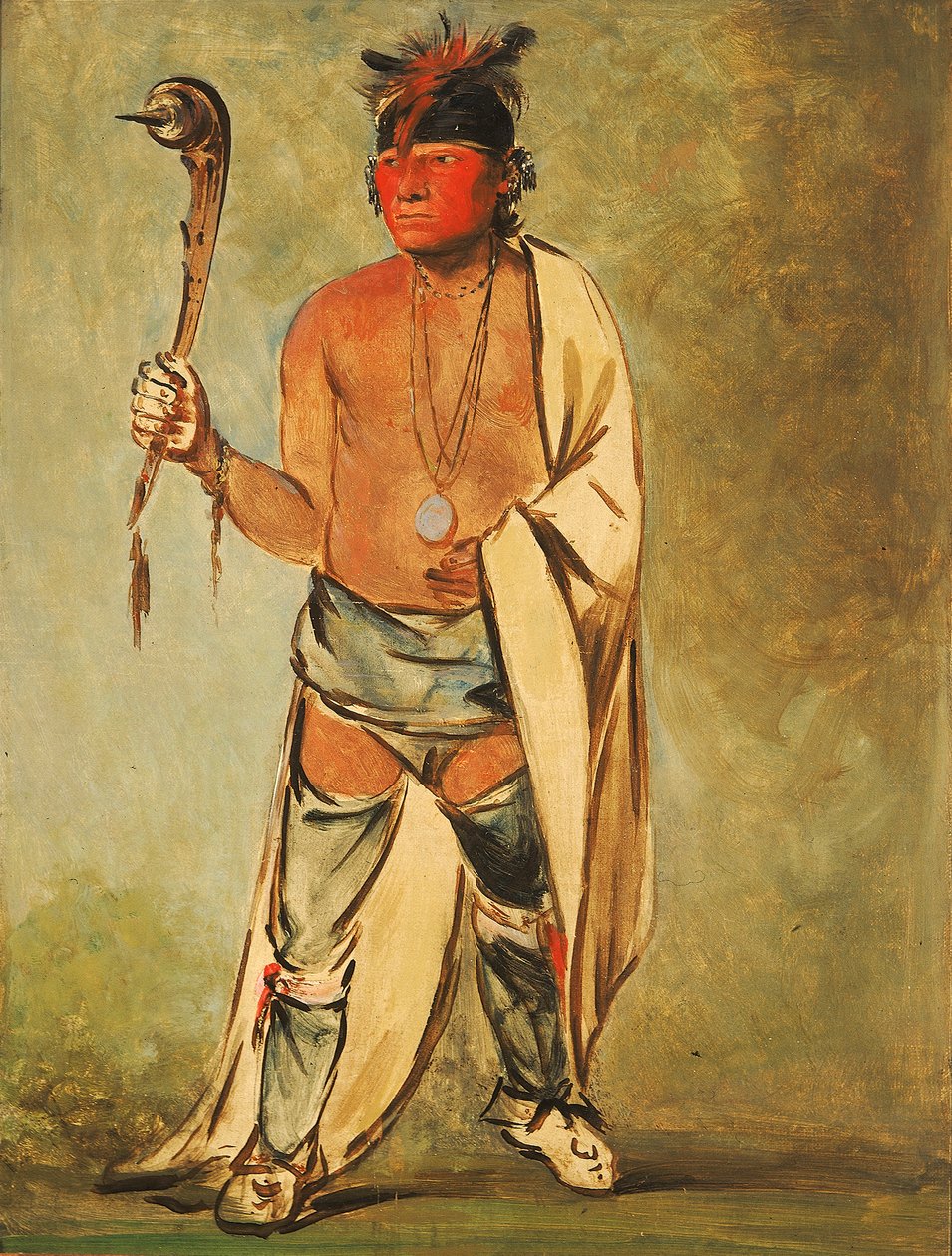 Naughty-háigh-hee-haw, Aquele que Umedece a Madeira, 1828. de George Catlin