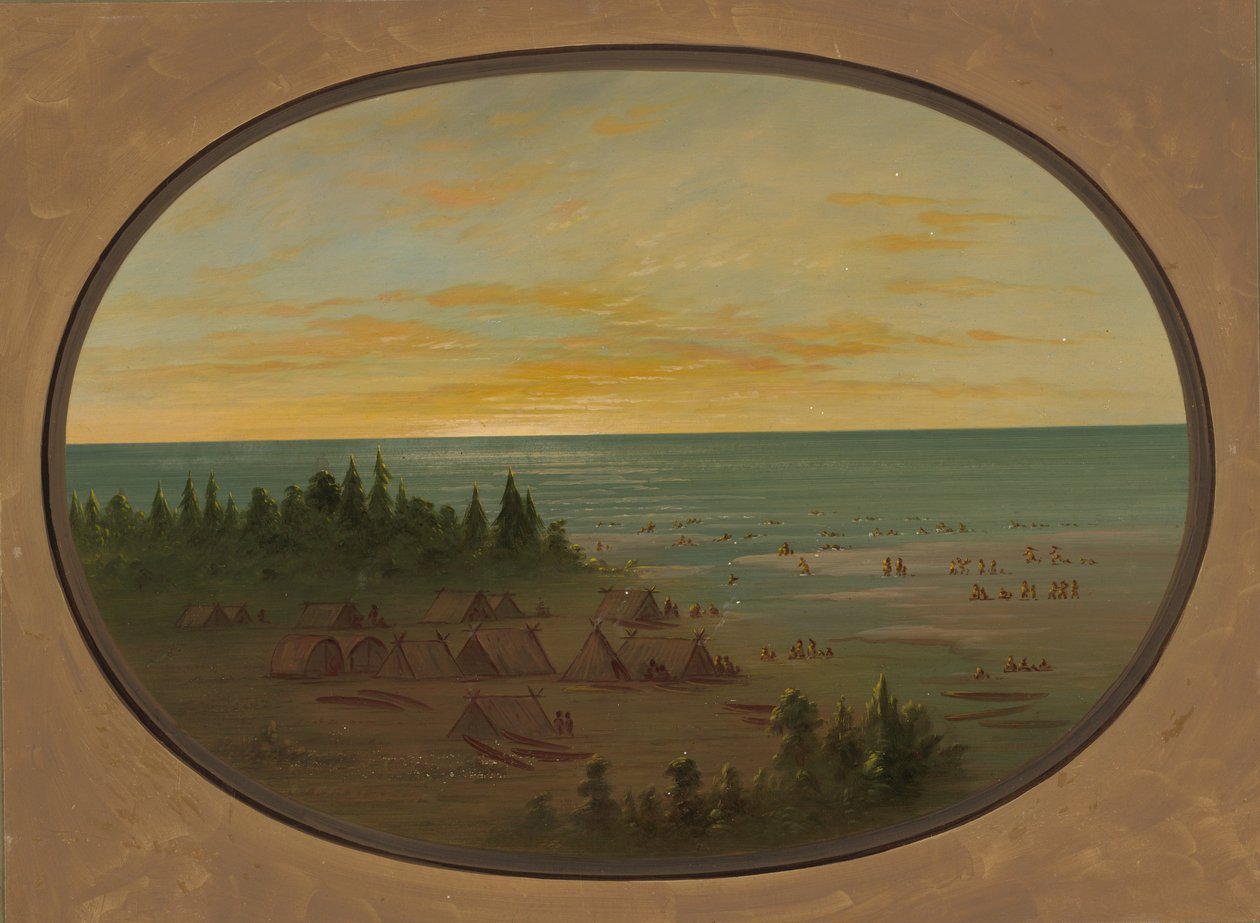 Aldeia de Nayas - Banho de Índios, 18551869. de George Catlin