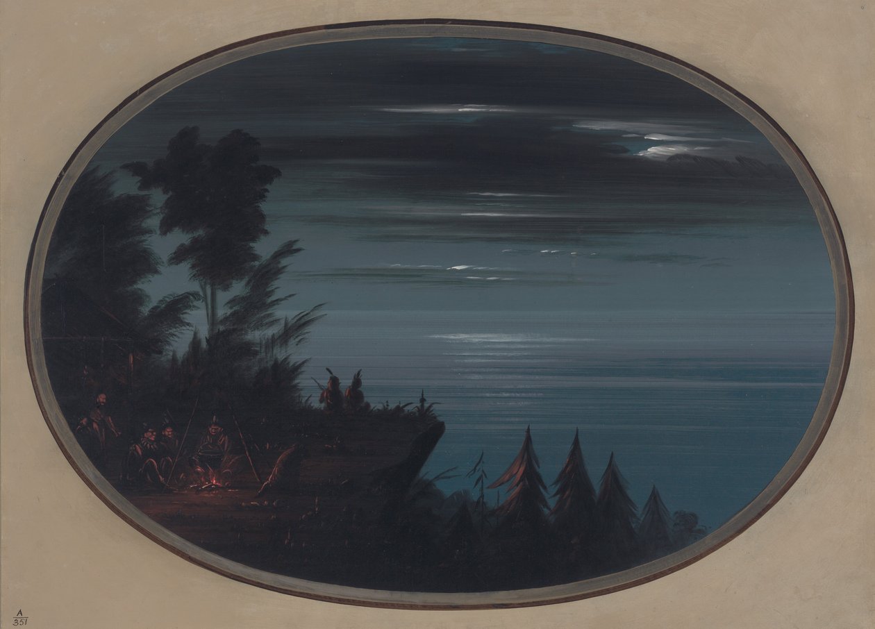 Aldeia Nayas à Noite, 18551869. de George Catlin