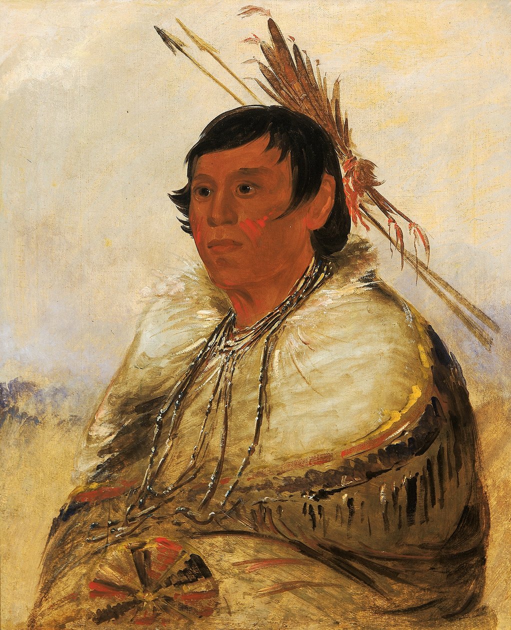 Ni-a-có-mo, Fixar com o pé, um bravo de George Catlin