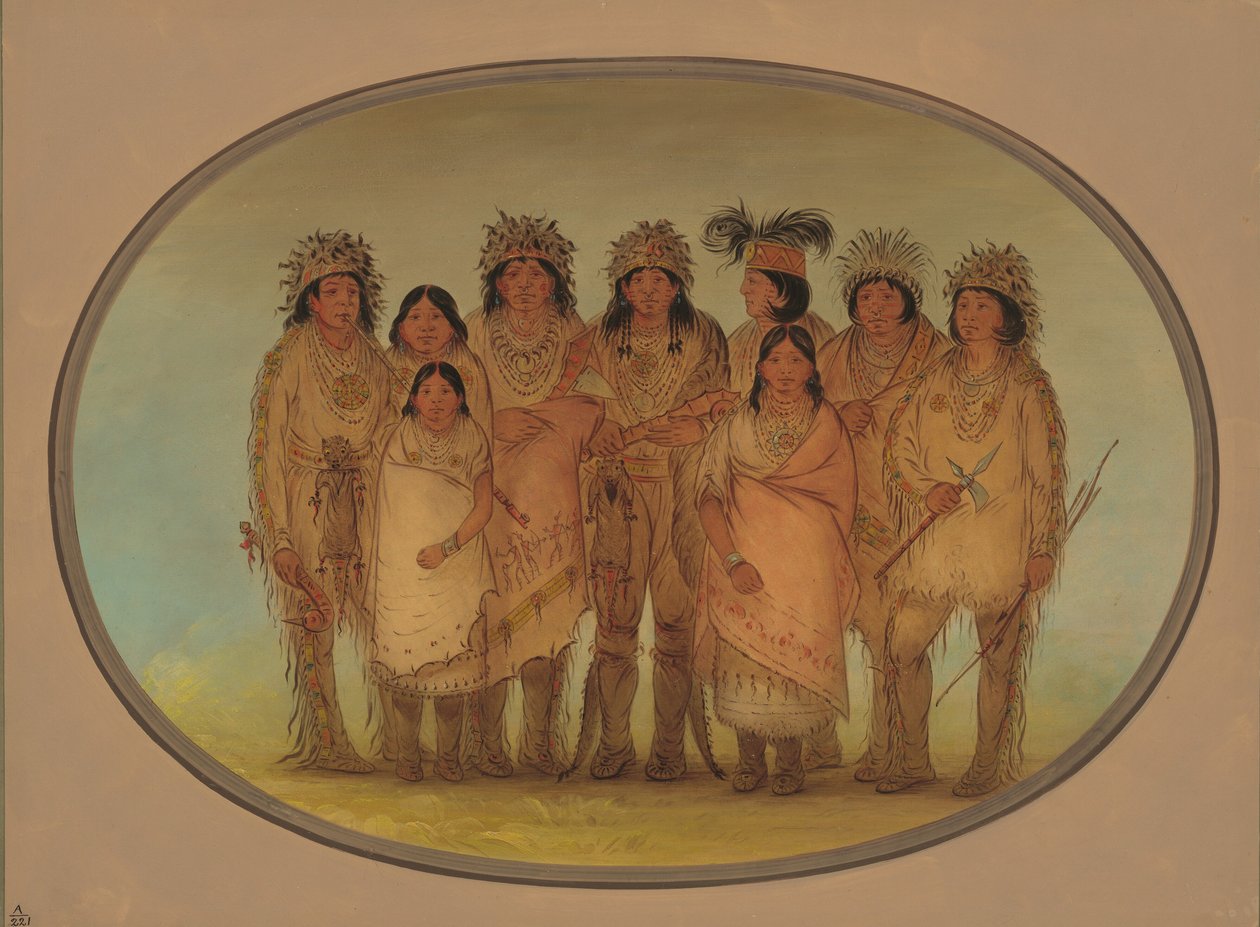 Nove índios Ojibbeway em Londres, 18611869. de George Catlin