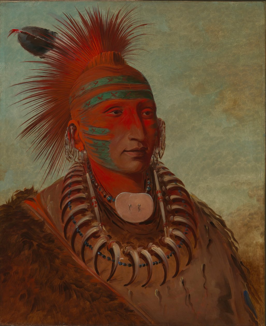No-ho-mun-ya, Aquele que não dá atenção, 1844. de George Catlin