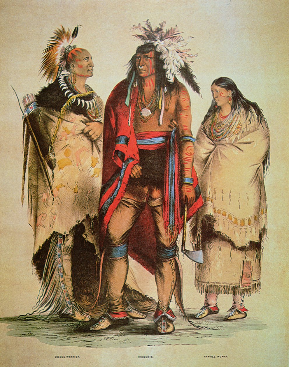 Índios norte-americanos (cor litho) de George Catlin