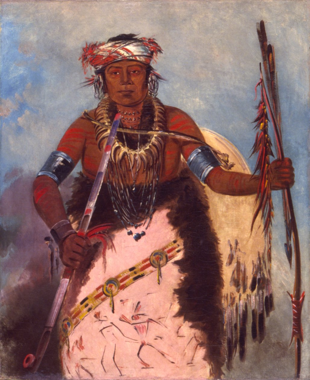 Notch-ee-níng-a, Sem Coração, (chamado Nuvem Branca), chefe da tribo de George Catlin