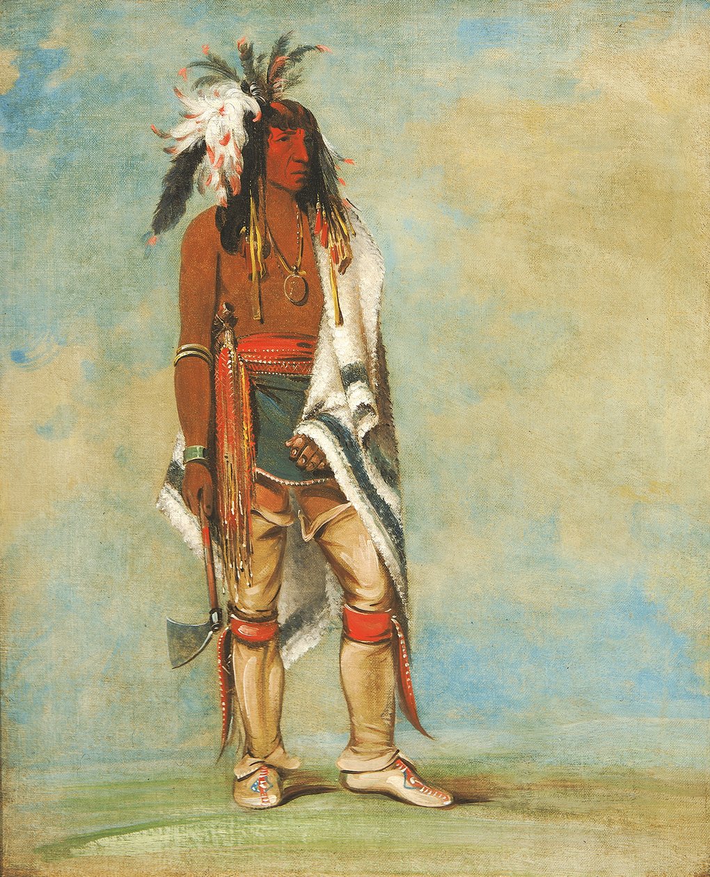 Não-a-maneira, um Chefe, 1835-1836. de George Catlin